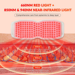ZJZK Red Light Therapy Belt for Body Pain Relief, Silicone Red Light Panel with 660nm 850nm 940nm for Joint, Muscle, Waist, and Back, Deep Therapy Pad for Home Use, Perfect Gift for Parents, Family, Friends, and Partners