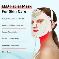 ZJZK Red Light Therapy Face Mask, Colorful Silicone Phototherapy for Facial Care