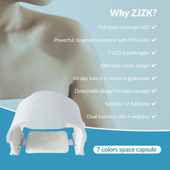 ZJZK 7 Colors LED Face Mask Light Therapy for Beauty Facial Treatment and Skin Tightening